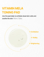 MEDIPEEL Vitamin Mela Toning Pad Δίσκοι Τόνωσης 50pcs