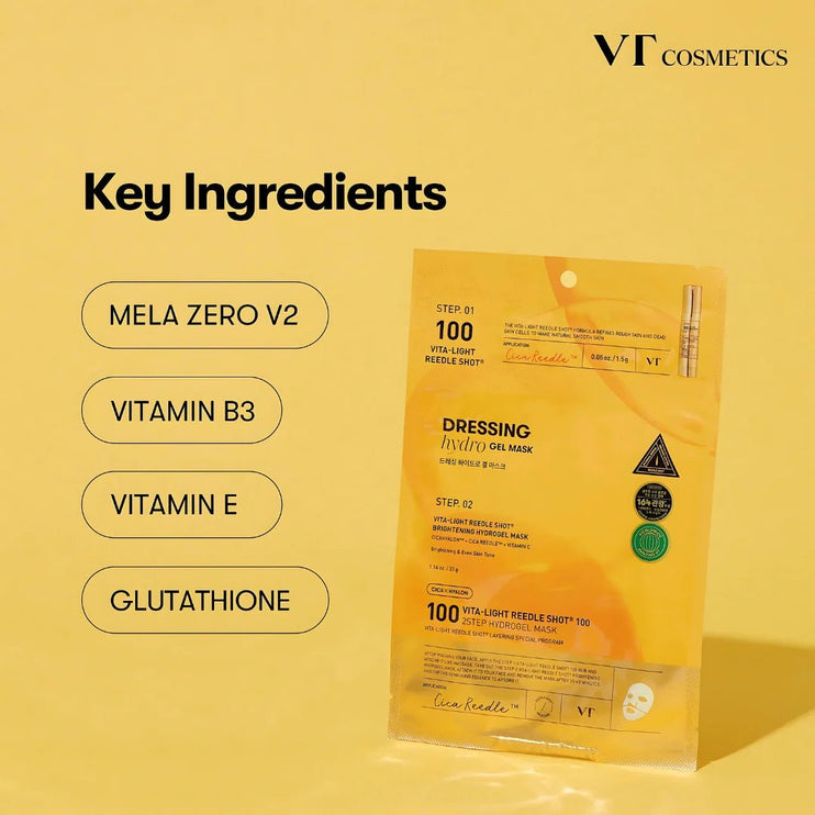 VT COSMETICS - Vita-Light Reedle Shot™ 100 – 2 Step Hydrogel Mask