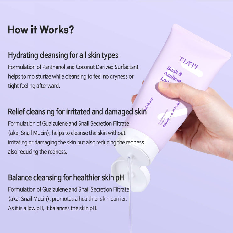 TIAM Snail & Azulene Low pH Cleanser 200ml