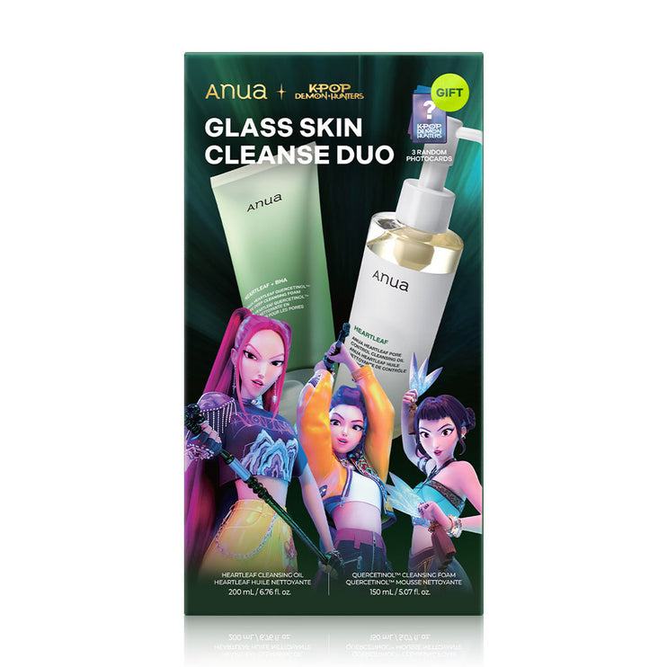Anua K-Pop Demon Hunters Glass Skin Cleanse Duo Set