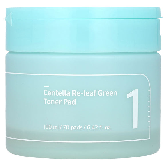 NUMBUZIN NO.1 Centella Re-leaf Green Toner Pad 70pads Δίσκοι Τόνωσης 190ml