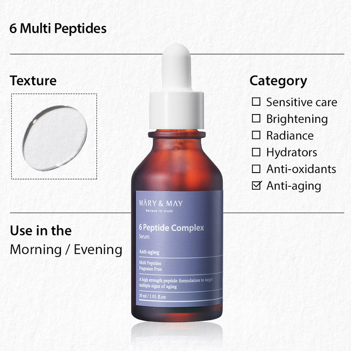 MARY & MAY 6 Peptide complex Serum - 30ml