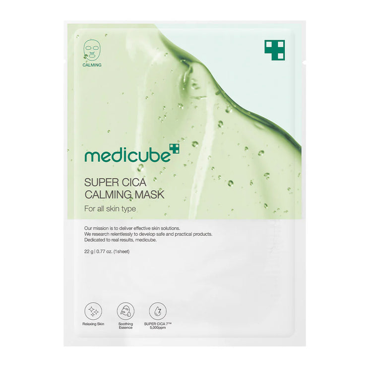 MEDICUBE- Super Cica Calming Mask – Καταπραϋντική Μάσκα Προσώπου με Cica 22g 1PC