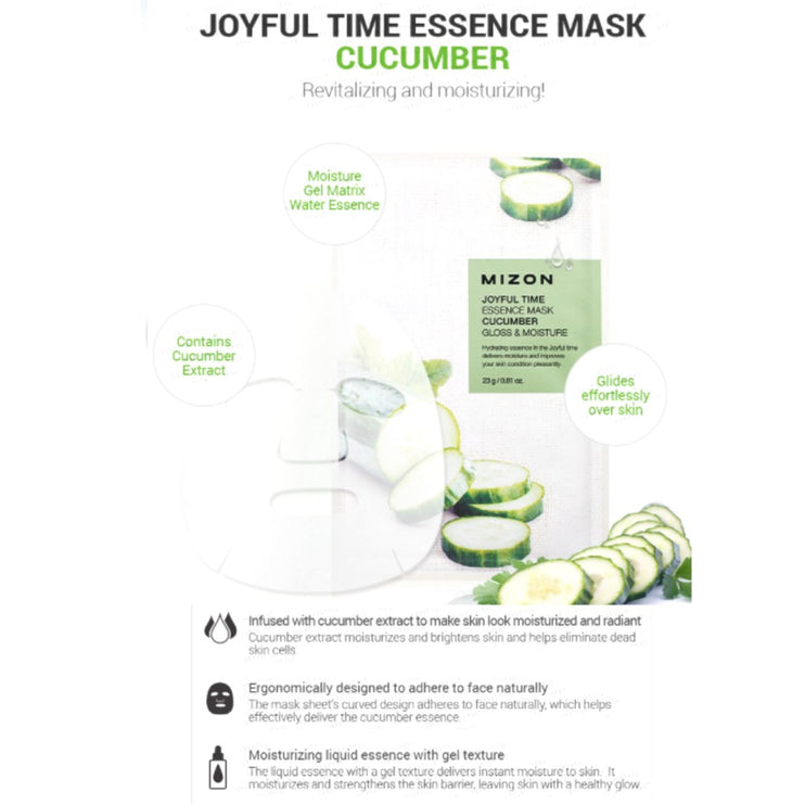 MIZON-Joyful Time Cucumber Essence Mask 1pc 23g
