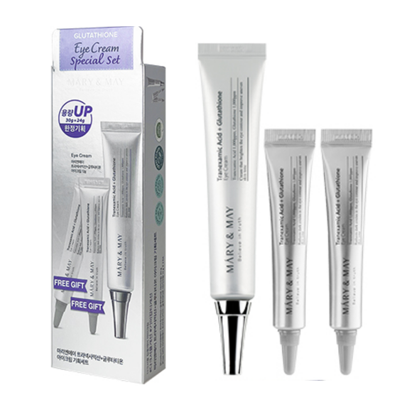 Mary&May Glutathione Eye Cream Special Set - Powerful Antioxidant Reduces Dark Circles