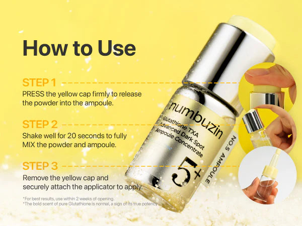 NUMBUZIN No.5 Glutathione TXA Advanced Dark Spot Ampoule 10.7g