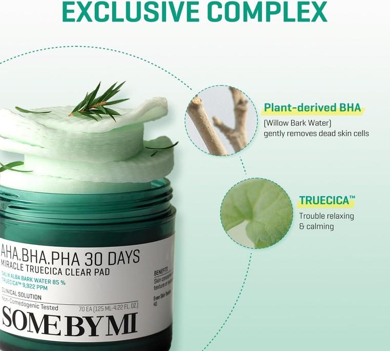 SOMEBYMI AHA-BHA-PHA 30 days Miracle Truecica Clear Pads 70pcs