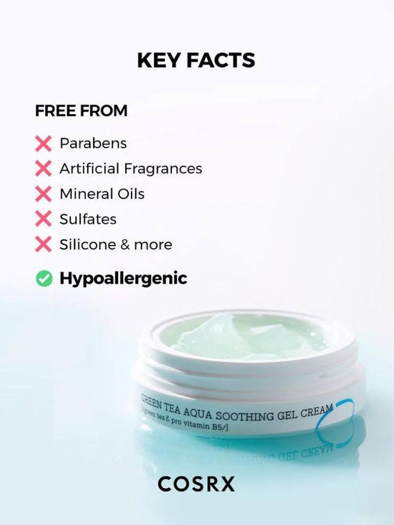 COSRX Hydrium Green Tea Aqua Soothing Gel Cream 50ml – Καταπραϋντική Gel Κρέμα με Πράσινο Τσάι