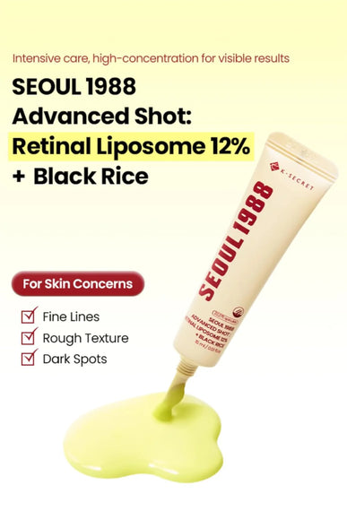 K-SECRET - SEOUL 1988 Advanced Shot : Retinal Liposome 12% + Black Rice - 15ml