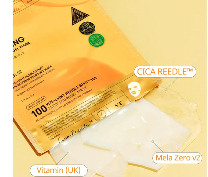 VT COSMETICS - Vita-Light Reedle Shot™ 100 – 2 Step Hydrogel Mask