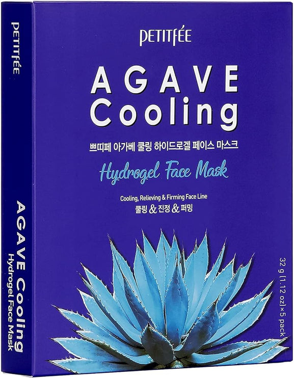 PETITFEE - Agave Cooling Face Mask Pack 5pcs