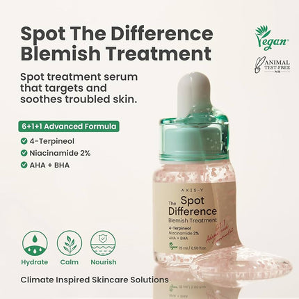 AXIS-Y - Spot The Difference Blemish Treatment Serum For Acne-Prone Skin 15ml