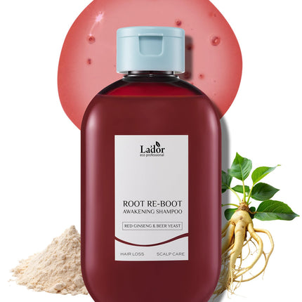 LADOR - Root Re-Boot Awakening Shampoo (Red Ginseng & Beer Yeast) 300ml