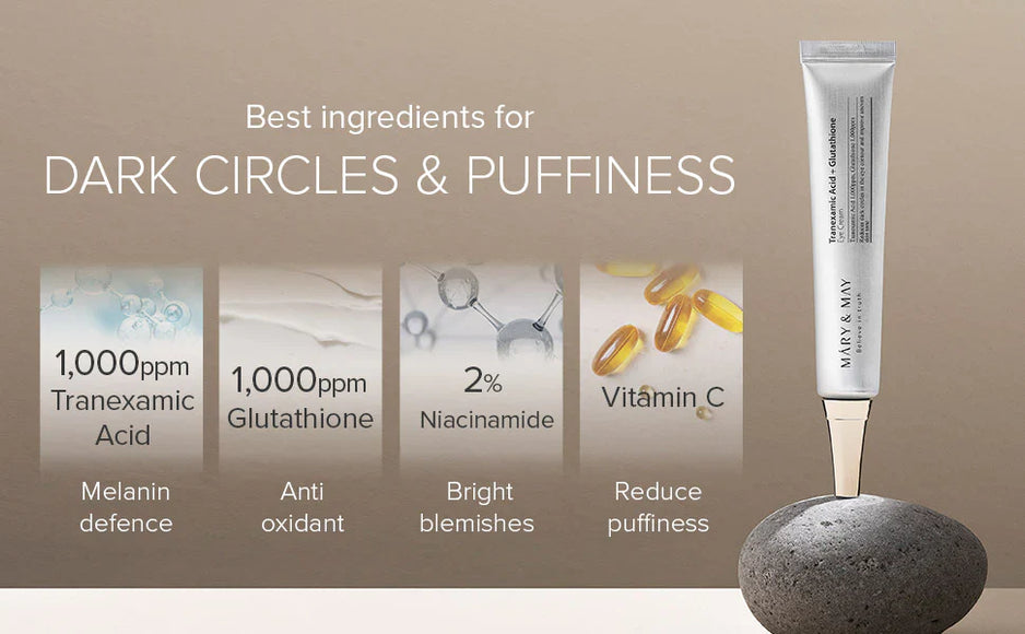 Mary&May Glutathione Eye Cream Special Set - Powerful Antioxidant Reduces Dark Circles