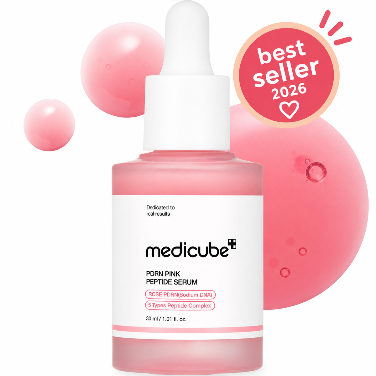 MEDICUBE PDRN Pink Peptide Serum 30ml Κορεάτικο Serum PDRN & Peptides για Ελαστικότητα