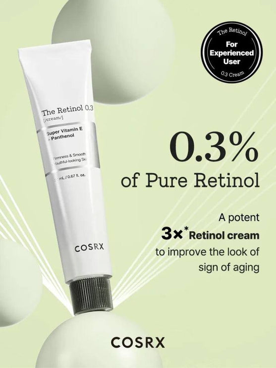 COSRX The Retinol 0.3 Cream – Κρέμα Προσώπου με Ρετινόλη 0.3% για Αντιγήρανση 20ml