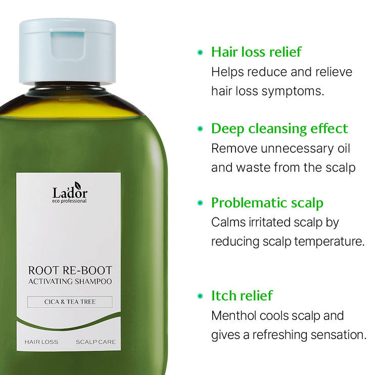 LADOR - Root Reboot Activating Shampoo Cica & Tea Tree 300ml