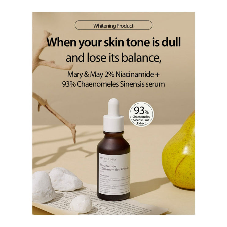 MARY & MAY Niacinamide + Chaenomeles Sinensis Serum - 30ml