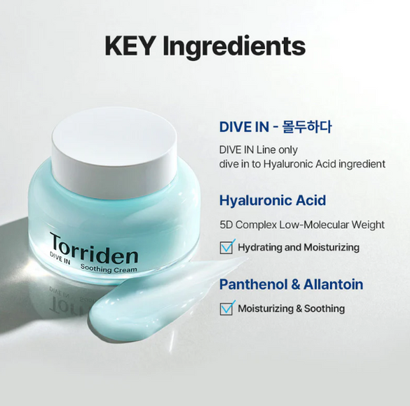 TORRIDEN Soothing Cream With Hyaluronic Acid Κρέμα Προσώπου 100ml