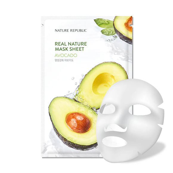 NATURE REPUBLIC Real Nature Sheet Mask Avocado (23ml) Μάσκα Προσώπου