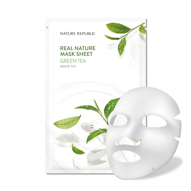 NATURE REPUBLIC - Real Nature Sheet Mask – Green Tea (23ml)