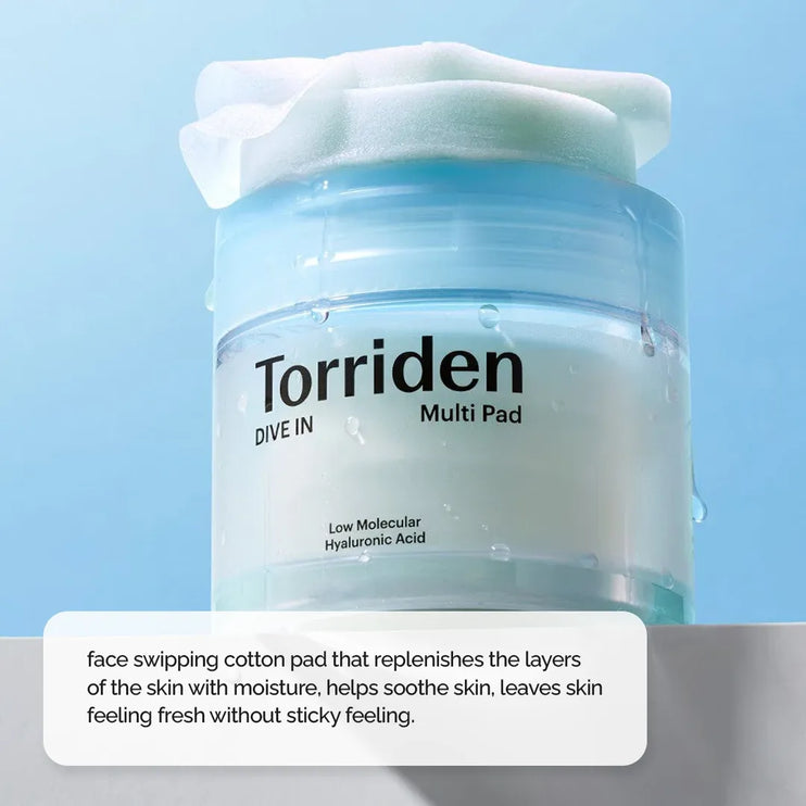 TORRIDEN - Dive In Multi Pad Low Molecular Hyaluronic Acid 80 Pads 160ml