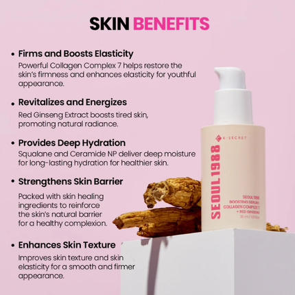 K-SECRET - SEOUL 1988 Boosting Serum : Collagen Complex 7 + Red Ginseng - 30ml