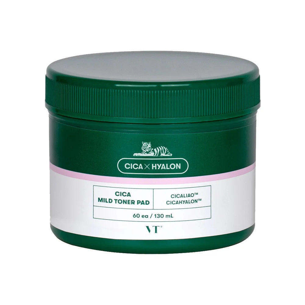 VT Cosmetics Cica Mild Toner Pads 60pcs Δίσκοι Τόνωσης 130ml
