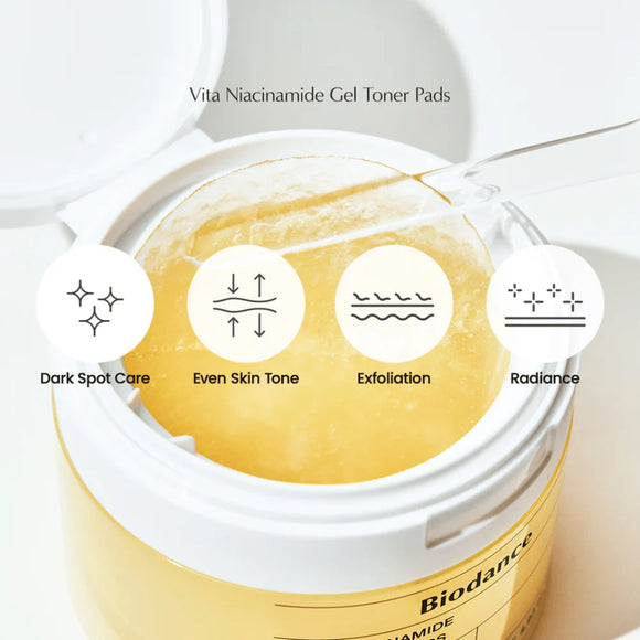 BIODANCE - Vita Niacinamide Gel Toner Pads 60 PCS