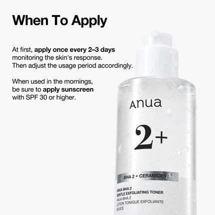 Anua 2+ BHA Gentle Exfoliating Toner 150ml