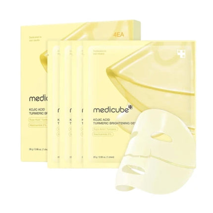 Medicube Kojic Acid Turmeric Brightening Gel Mask set 4pcs