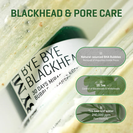Some By Mi Bye Bye Blackhead 30 Days Miracle Green Tea Tox Bubble Cleanser - 120ml