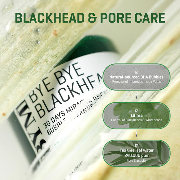 Some By Mi Bye Bye Blackhead 30 Days Miracle Green Tea Tox Bubble Cleanser - 120ml