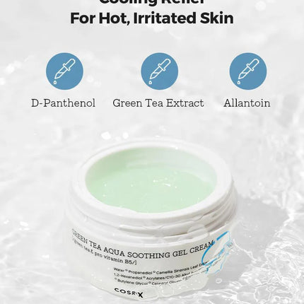 COSRX Hydrium Green Tea Aqua Soothing Gel Cream 50ml – Καταπραϋντική Gel Κρέμα με Πράσινο Τσάι