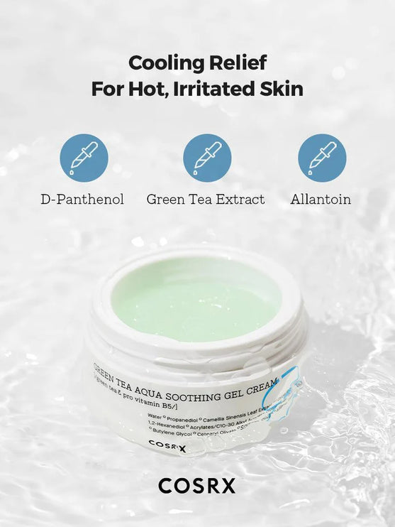 COSRX Hydrium Green Tea Aqua Soothing Gel Cream 50ml – Καταπραϋντική Gel Κρέμα με Πράσινο Τσάι