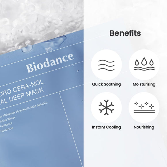 BIODANCE Hydro Cera-Nol Real Deep Mask Μάσκα Προσώπου 4pcs