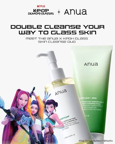 Anua K-Pop Demon Hunters Glass Skin Cleanse Duo Set