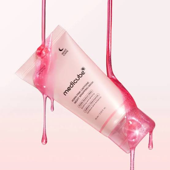 Medicube PDRN PINK CAFFEINE NIGHT WRAPPING MASK 75ML