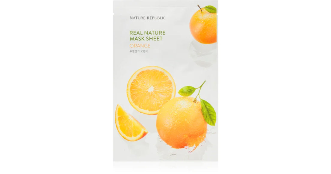 NATURE REPUBLIC Real Nature Sheet Mask Orange (23ml) Μάσκα Προσώπου