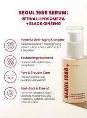 K - SECRET SEOUL 1988 - SEOUL 1988 Serum: Retinal Liposome 2% + Black Ginseng 30ml