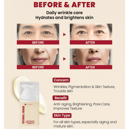 K - SECRET SEOUL 1988 - SEOUL 1988 Cream: Retinal Liposome 1% + Fermented Rice 50ml