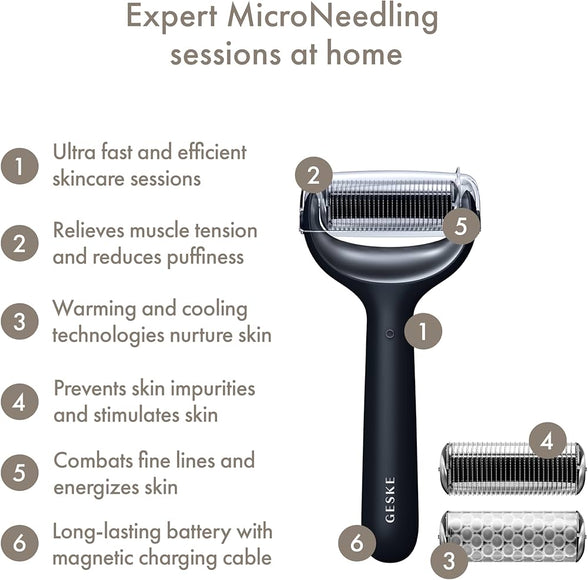 GESKE - MicroNeedle Face Roller - 9 In 1 - Black