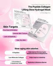 COSRX The Peptide Collagen Lifting Glow Hydrogel Mask Μάσκα Προσώπου