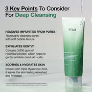 ANUA Heartleaf Quercetinol Pore Deep Cleansing Foam Καθαριστικό Προσώπου 150ml