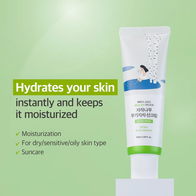 ROUND LAB - Birch Juice Mild Up Sunscreen SPF50+ 50ml