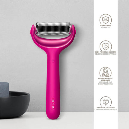 GESKE - MicroNeedle Face & Body Roller - 8 in 1 - Magenta