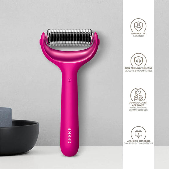 GESKE - MicroNeedle Face & Body Roller - 8 in 1 - Magenta