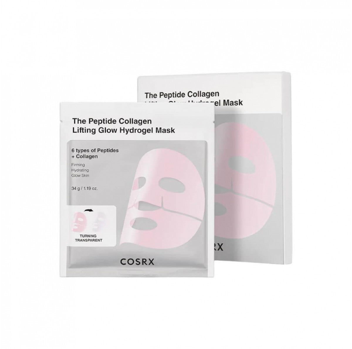 COSRX The Peptide Collagen Lifting Glow Hydrogel Mask Μάσκα Προσώπου 3ea