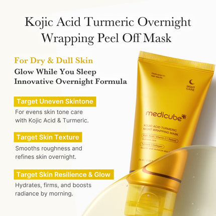 MEDICUBE - Kojic Acid Turmeric Night Wrapping Mask 75ml