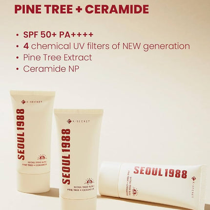 K - SECRET SEOUL 1988 - SEOUL 1988 Sun: Pine Tree + Ceramide SPF 50+ PA++++